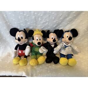 Disney Mickey Mouse Plush Lot of 4 Plush